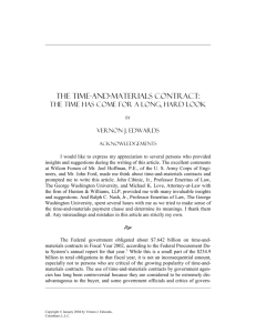 Time-and-Materials Contracts