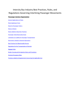 Passenger Rules & Regulations - National Bus Traffic Association