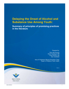 Delaying the onset of alcohol use among youth