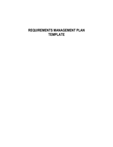 Requirements Management Plan Template