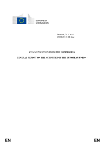 General Report on the Activities of the European Union