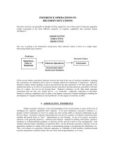 associative, inductive and deductive inference operations in