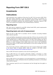 Reporting Form SRF 530.0 Investments