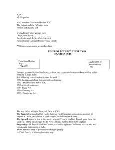 9.29.14 Mr Singerline Who won the French and Indian War? The