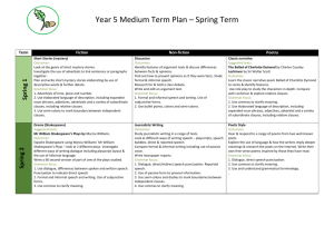 Long term plan – Y2 (NB some parts of this overview are in outline