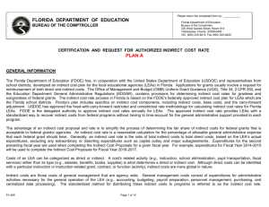Indirect Cost Plan - Florida Department of Education