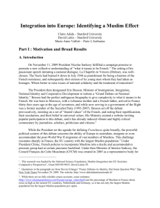 Integration into Europe: Identifying a Muslim Effect