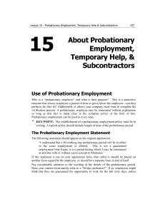 15 About Probationary Employment, Temporary