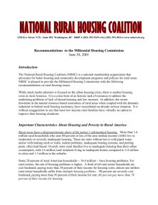 NATIONAL RURAL HOUSING COALITION