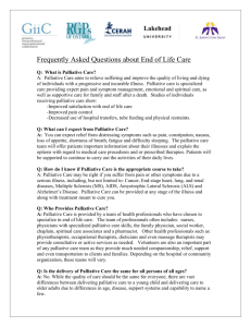 Frequently Asked Questions about End of Life Care