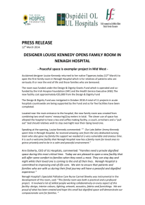 Designer Louise Kennedy opens family room in Nenagh Hospita