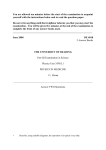 Past Examination Paper - University of Reading