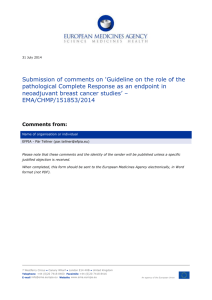 Guideline on the role of the pathological Complete Response as an