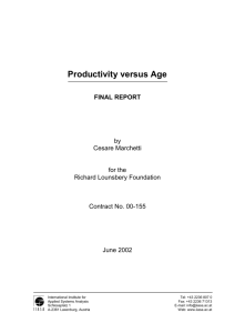 3. Attempts to model productivity versus age and the logistic