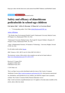 Safety and efficacy of dimethicone pediculocide in school