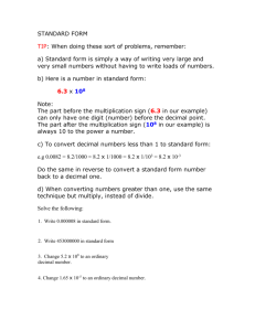 standard form - gcse-maths