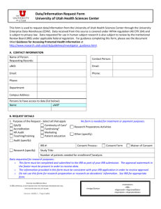 UUHSC EDW - Institutional Review Board