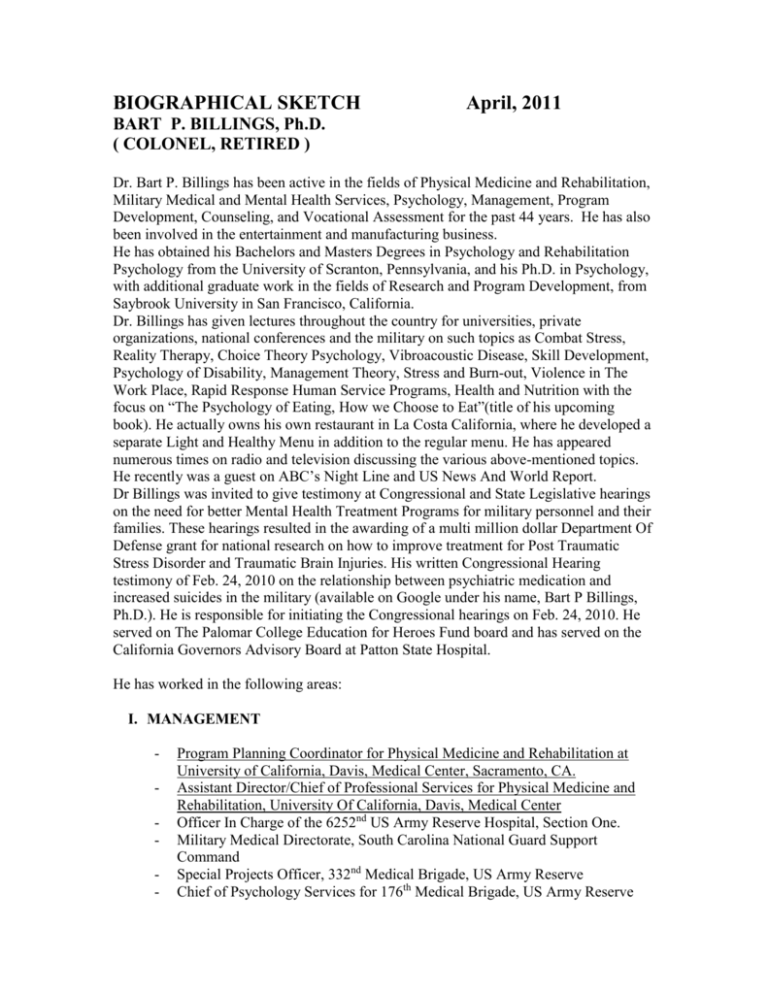 Biographical Sketch Virtarc