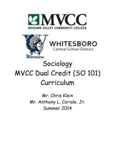Sociology - Whitesboro Central School