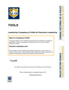TOOLS Leadership Competency Profile for Executive Leadership