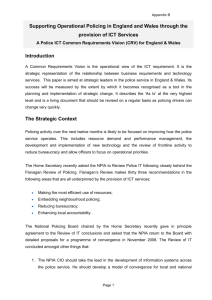 Common Requirements Vision for policing in England and Wales