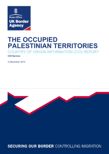 Country of Origin Information (COI) Report the occupied Palestinian