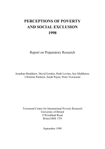 perceptions of poverty and social exclusion 1998