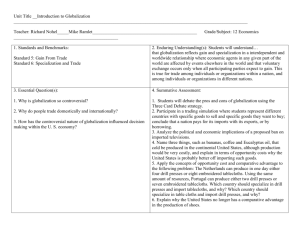 Globalization Unit - Social Studies Home