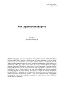 Non-Cognitivism and Regress