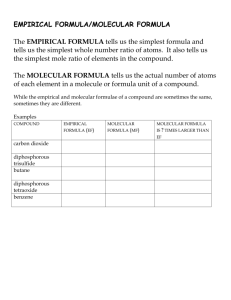 3.4 Empirical-Molecular Formula
