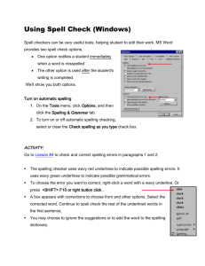 Using Spell Check
