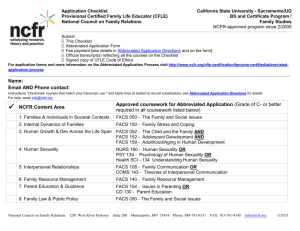 Curriculum Checklist - California State University, Sacramento