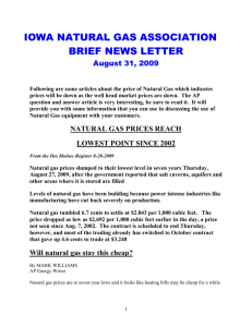 Brief News letter 8-30-09 - Iowa Natural Gas Association