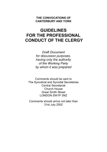 Guidelines for the Professional Conduct of the Clergy