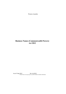 Business Names (Commonwealth Powers) Act 2012 - 00-00-00