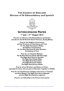 Intercession Paper - The Diocese of St Edmundsbury and Ipswich