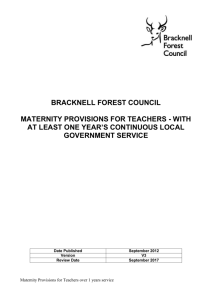 Maternity leave for teachers with more than one year's service