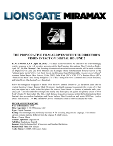 Fact Sheet - Lionsgate Publicity