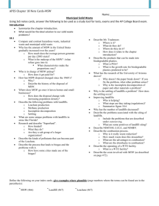APES Chapter 18 Note Cards-MSW