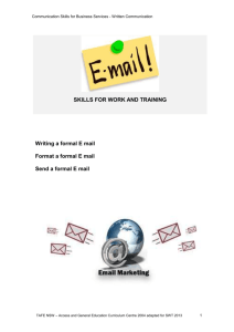 How to Send an E-Mail - SWSI (TAFE NSW) Moodle