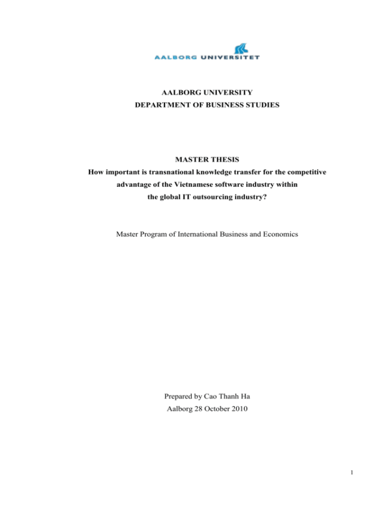 knowledge management master thesis