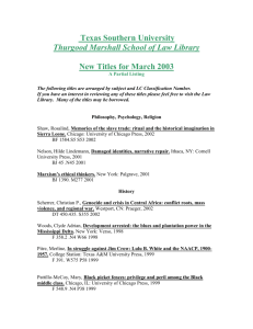 March 2003 - Thurgood Marshall School of Law