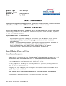 2. Communication - Eckville Credit Union Ltd.