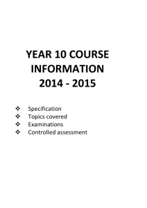 year 10 course information 2014 - Wallington County Grammar School