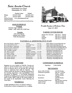 Parish Bulletin June 23, 2013