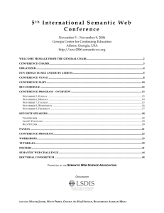 booklet - The 5th International Semantic Web Conference