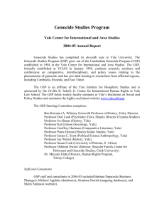 2004-05 - Genocide Studies Program