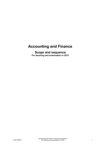 Accounting and Finance - School Curriculum and Standards Authority