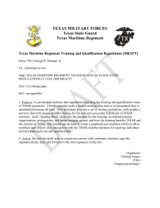 Proposed Texas Maritime Regiment Uniform Regulations
