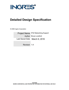 Detailed Design Specifications